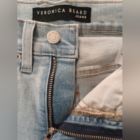 A Veronica Beard Carson Ankle Flare High Rise Denim Jeans - Picture 10 of 12